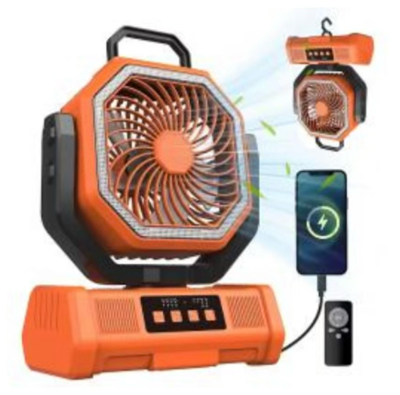 Ventilador recargable Chenxi F39 · Naranja