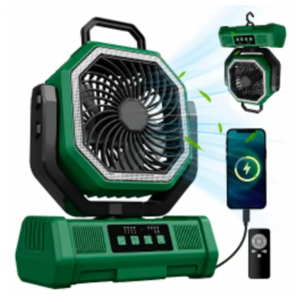 Ventilador recargable Chenxi F39 · Verde